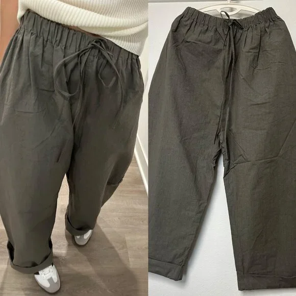 NWT Lauren Manoogian Duvet Pants Wide Leg Trousers Lead size 1 - Picture 4 of 11